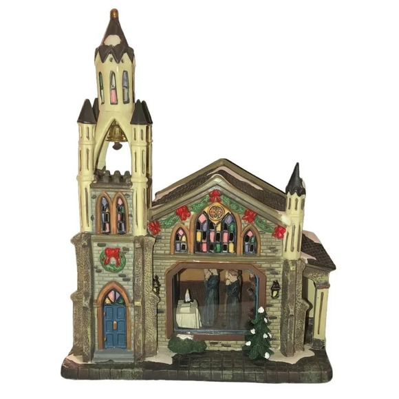 Vintage Norman Rockwell Collection "Freedom to Worship" Porcelain Lighted Church - Picture 3 of 9